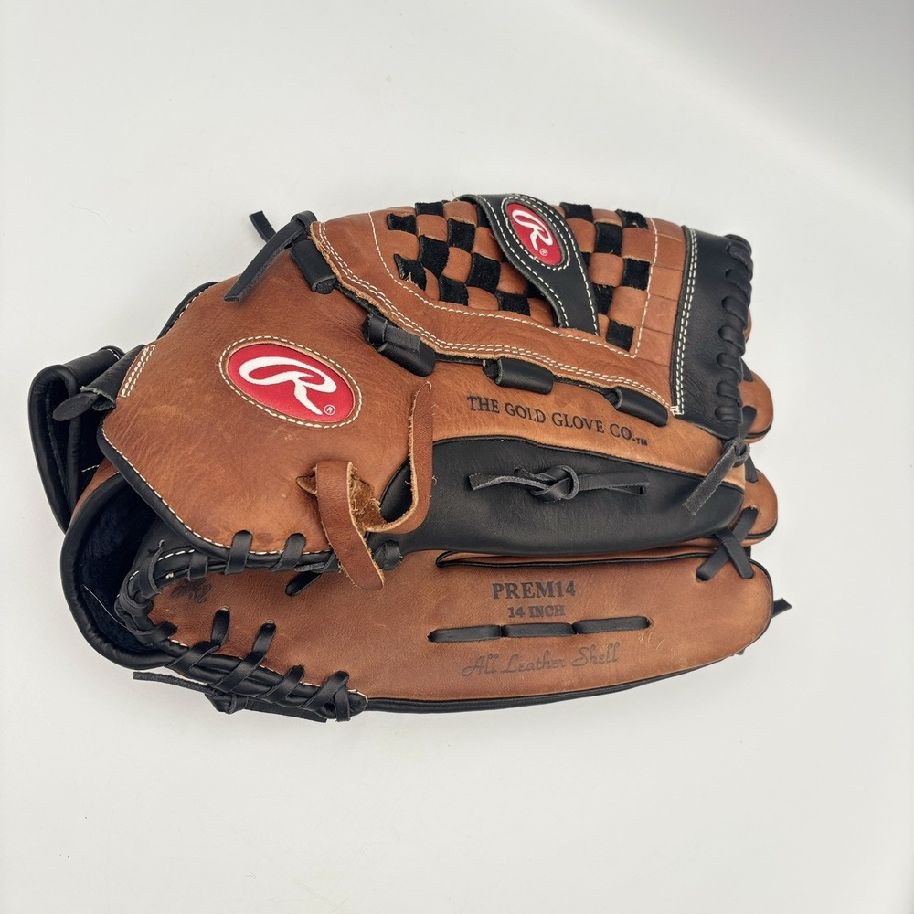 Rawlings PREM14 Premium Series Leather Softball Baseball Gold Glove 14" RHT